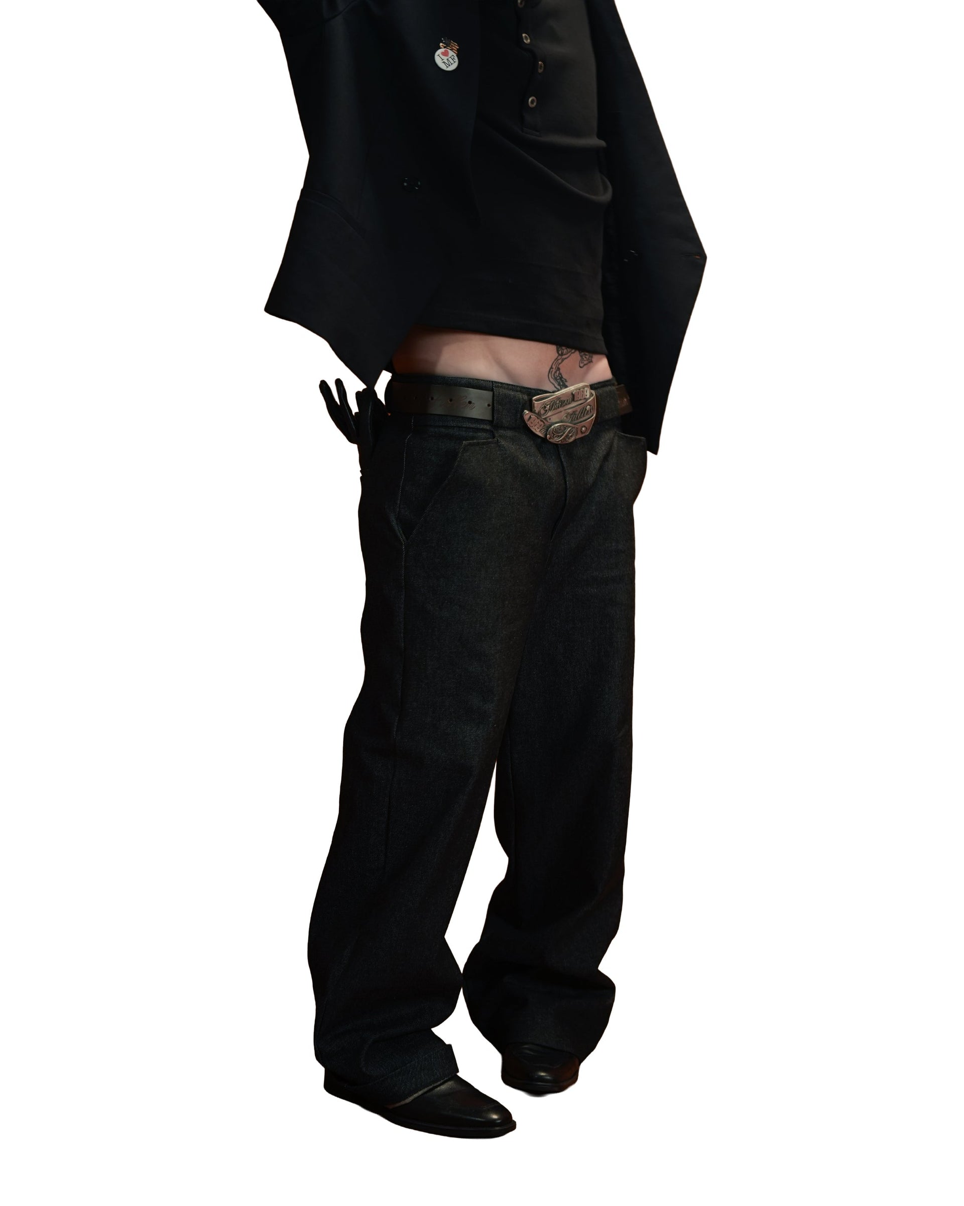 A guy with black pants