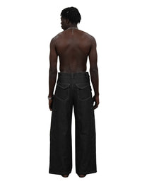 SCULPTED BLACK RAW DENIM
