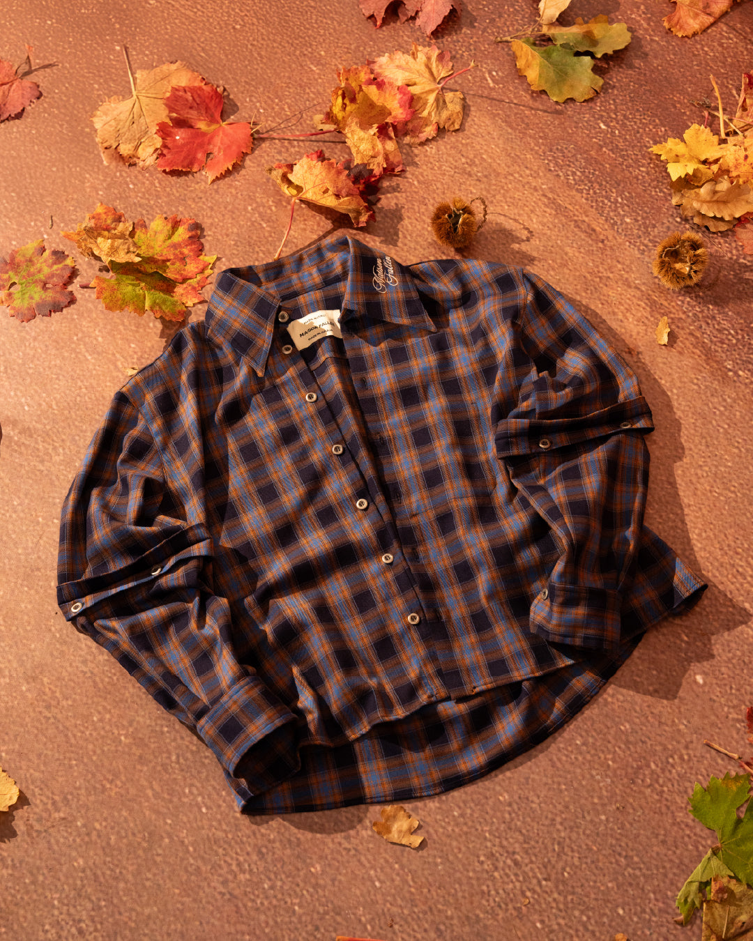 2IN1 DETACHABLE FLANNEL SHIRT BLUE