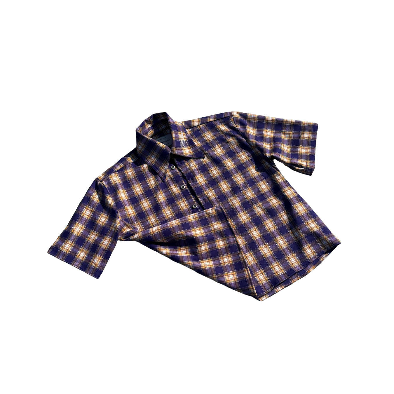 Detachable Flannel Shirt 2-in-1 — Purple Yellow