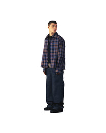 Detachable Flannel Shirt 2-in-1 — Blue Orange