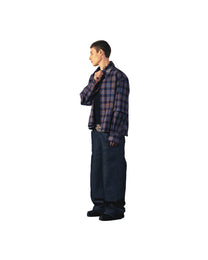 Detachable Flannel Shirt 2-in-1 — Blue Orange