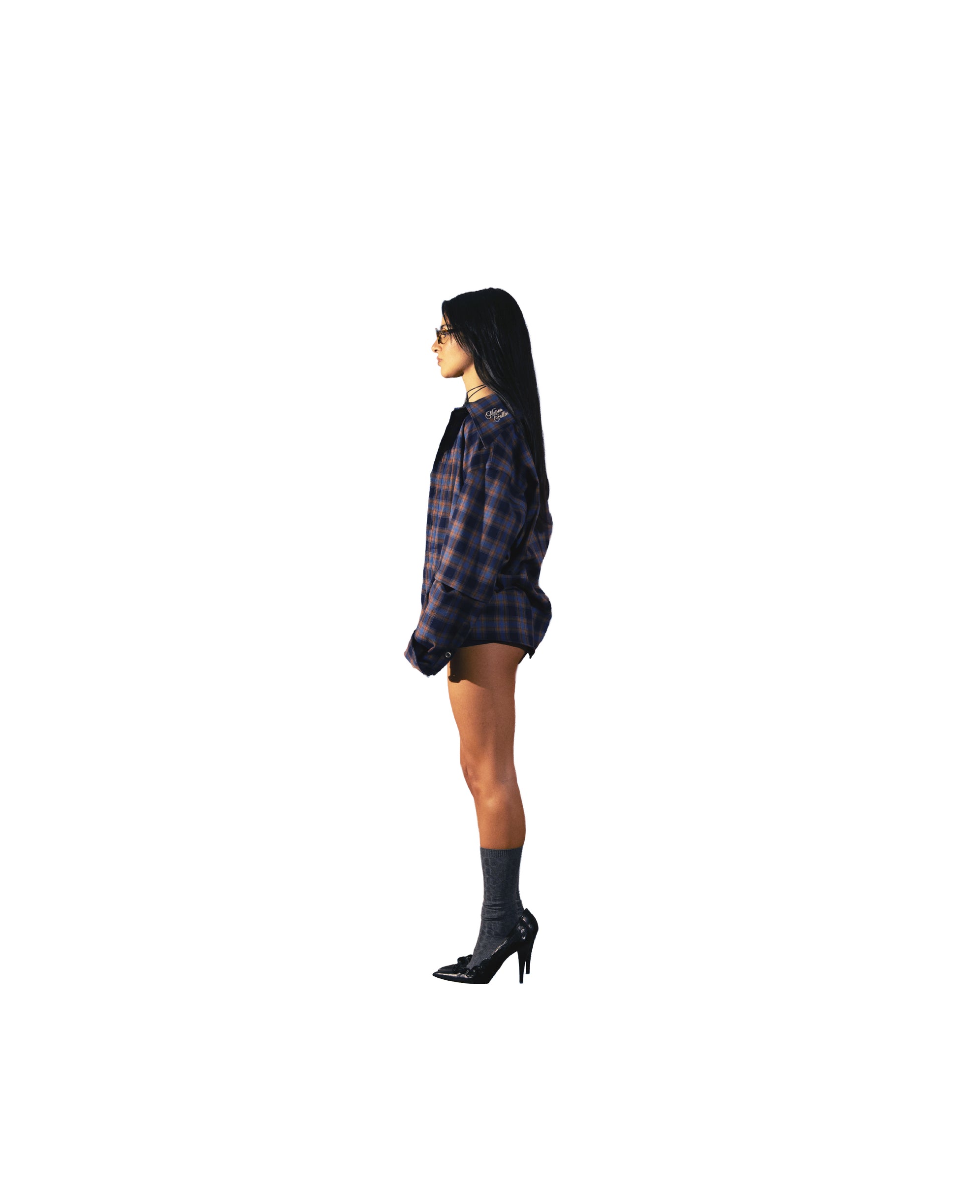 Detachable Flannel Shirt 2-in-1 — Blue Orange