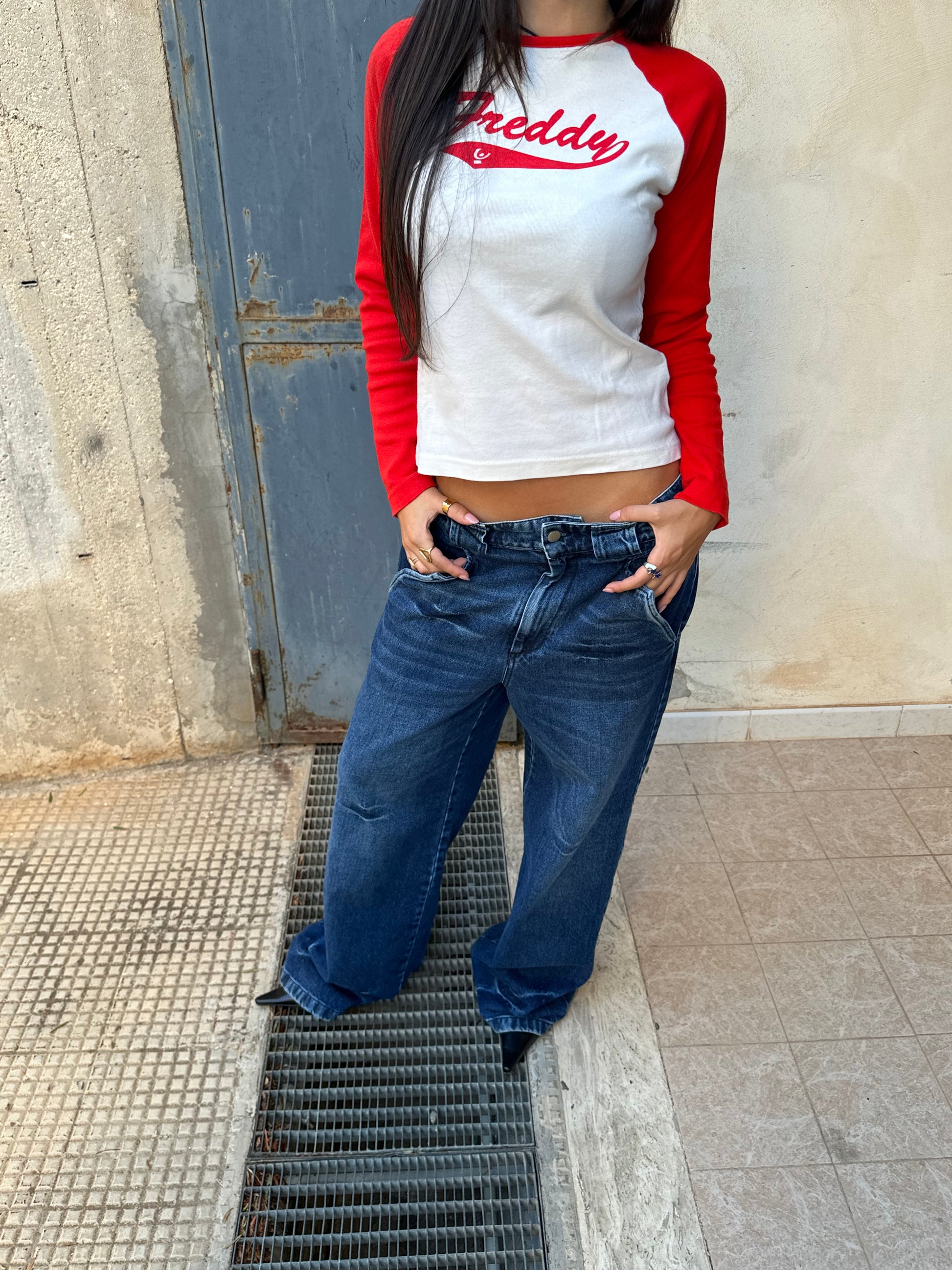 “Follemente” vintage washed denim pants — 1969 Follemente
