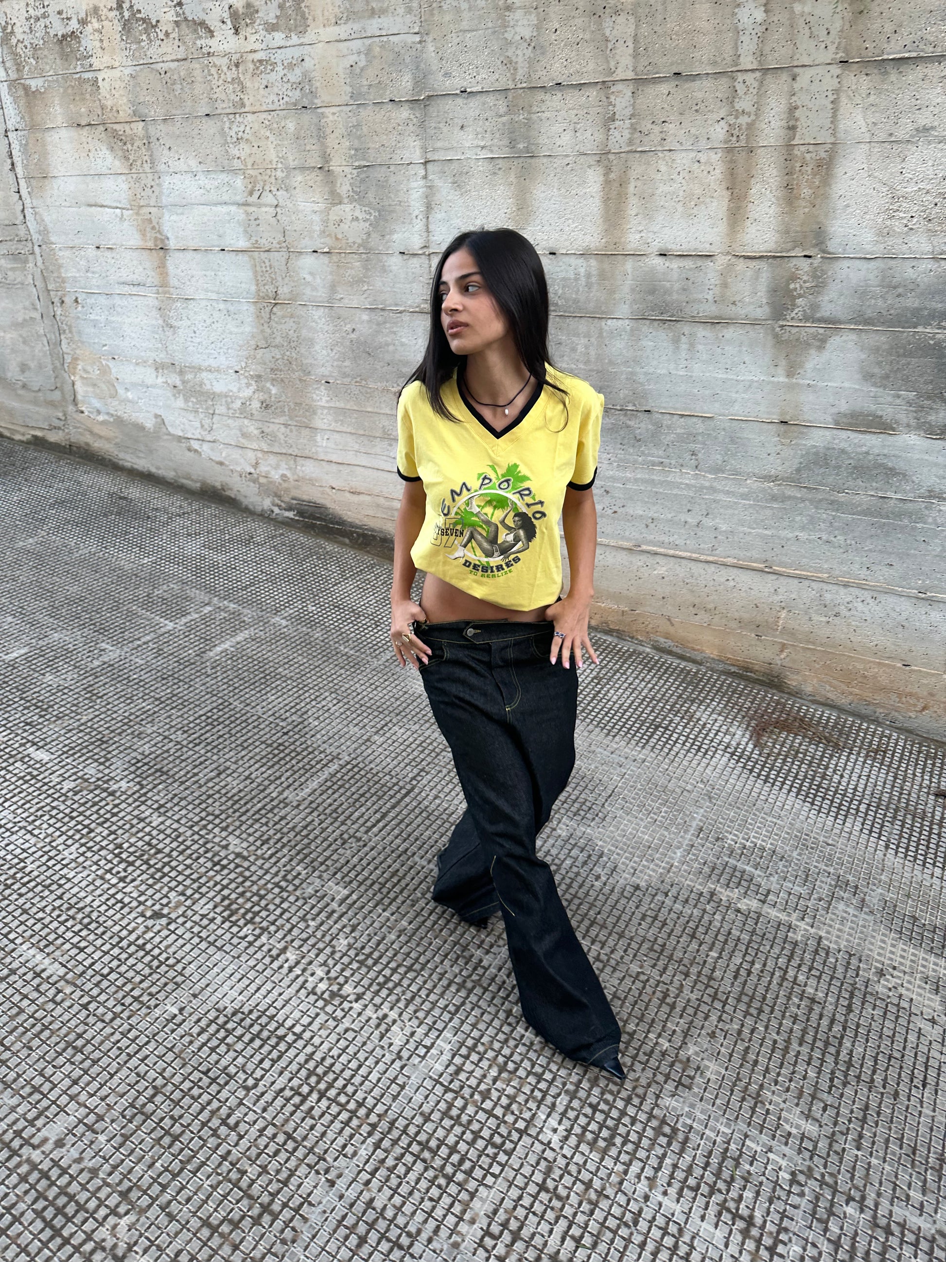 Black Raw Denim Bootcut Jeans — Roots Patwa SS26