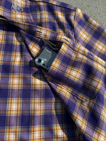 2IN1 DETACHABLE FLANNEL SHIRT PURPLE