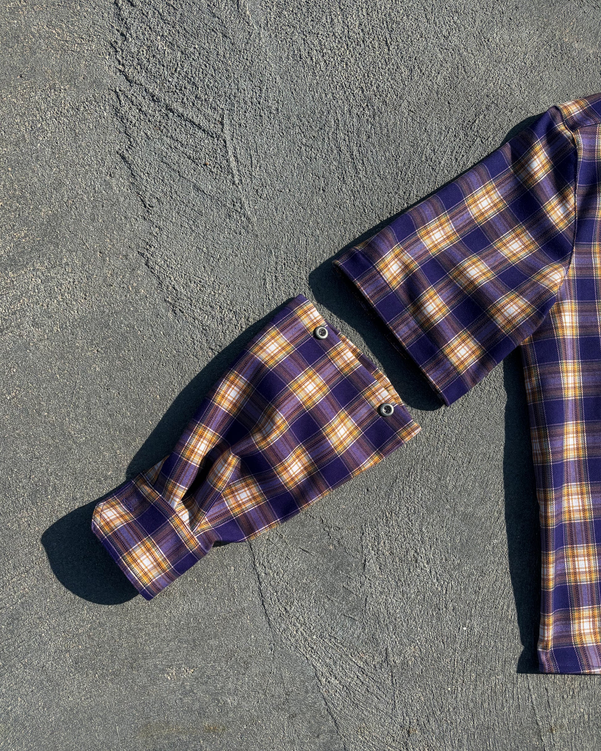 2IN1 DETACHABLE FLANNEL SHIRT PURPLE
