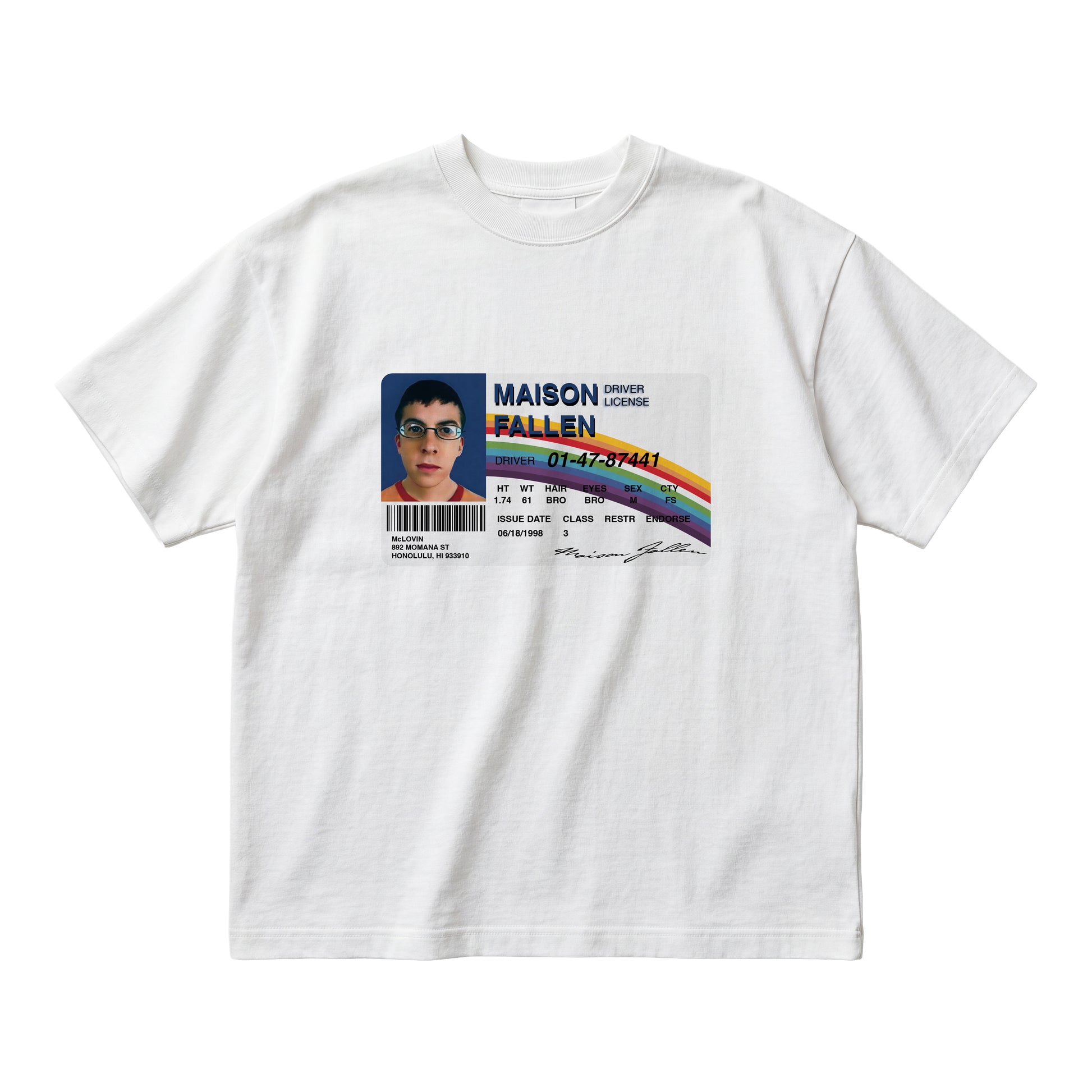 “Mc LOVIN” organic white cotton boxy tee
