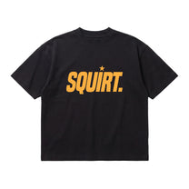 “Squirt” organic black cotton boxy tee