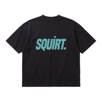 “Squirt” organic black cotton boxy tee