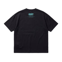 “Squirt” organic black cotton boxy tee