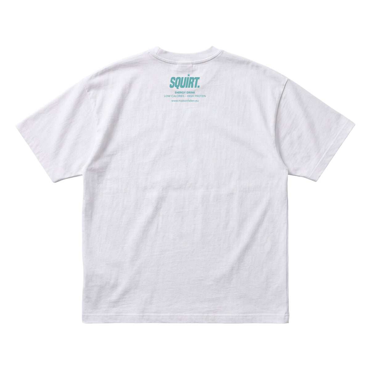 “Squirt” organic white cotton boxy tee