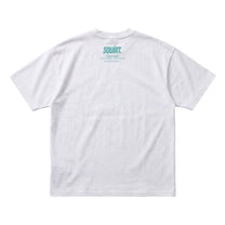 “Squirt” organic white cotton boxy tee