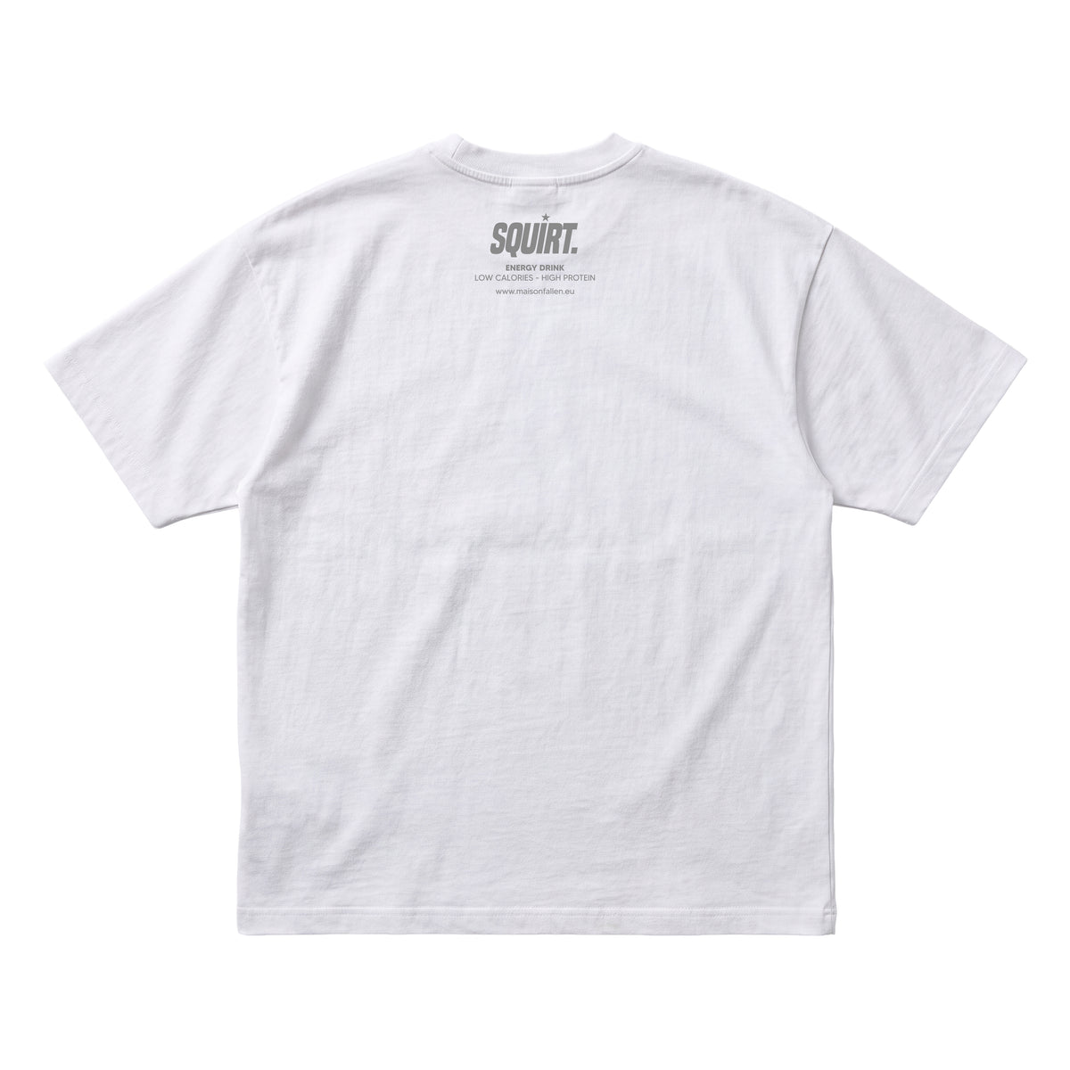 “Squirt” organic white cotton boxy tee