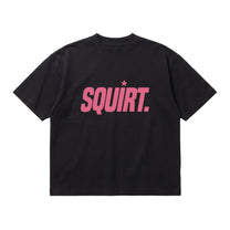 “Squirt” organic black cotton boxy tee