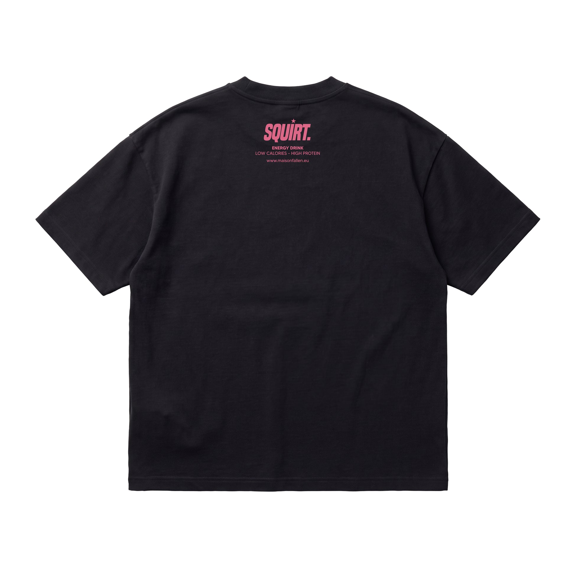 “Squirt” organic black cotton boxy tee