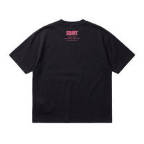 “Squirt” organic black cotton boxy tee