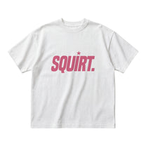 “Squirt” organic white cotton boxy tee