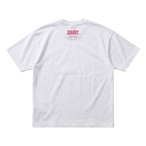 “Squirt” organic white cotton boxy tee