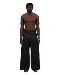 Sculpted Black Raw Denim Jeans — Follemente
