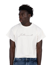 “follemente”  organic cotton baby tee white — Patwa SS26