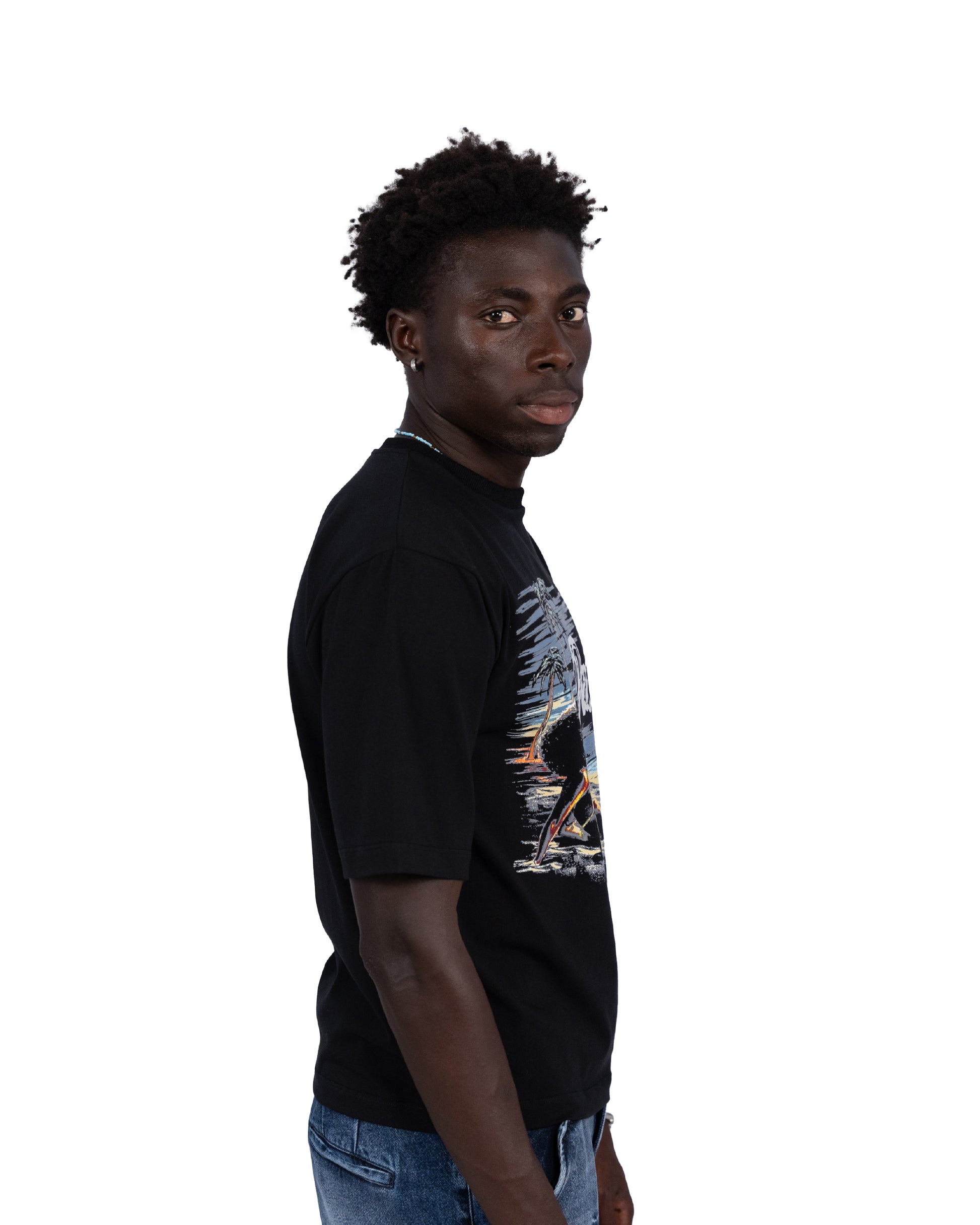 “Carribean” organic cotton boxy tee — Patwa SS26