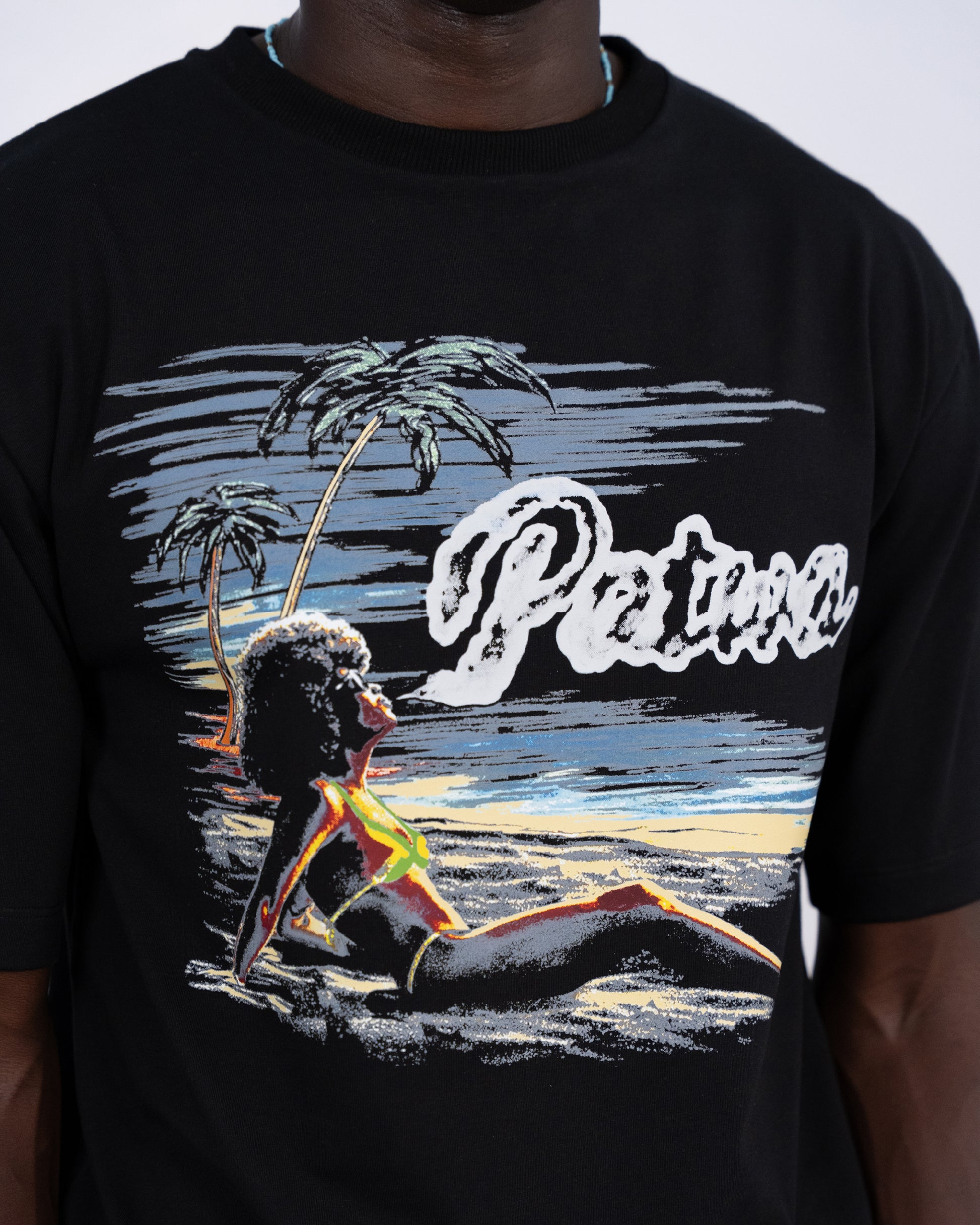 “Carribean” organic cotton boxy tee — Patwa SS26