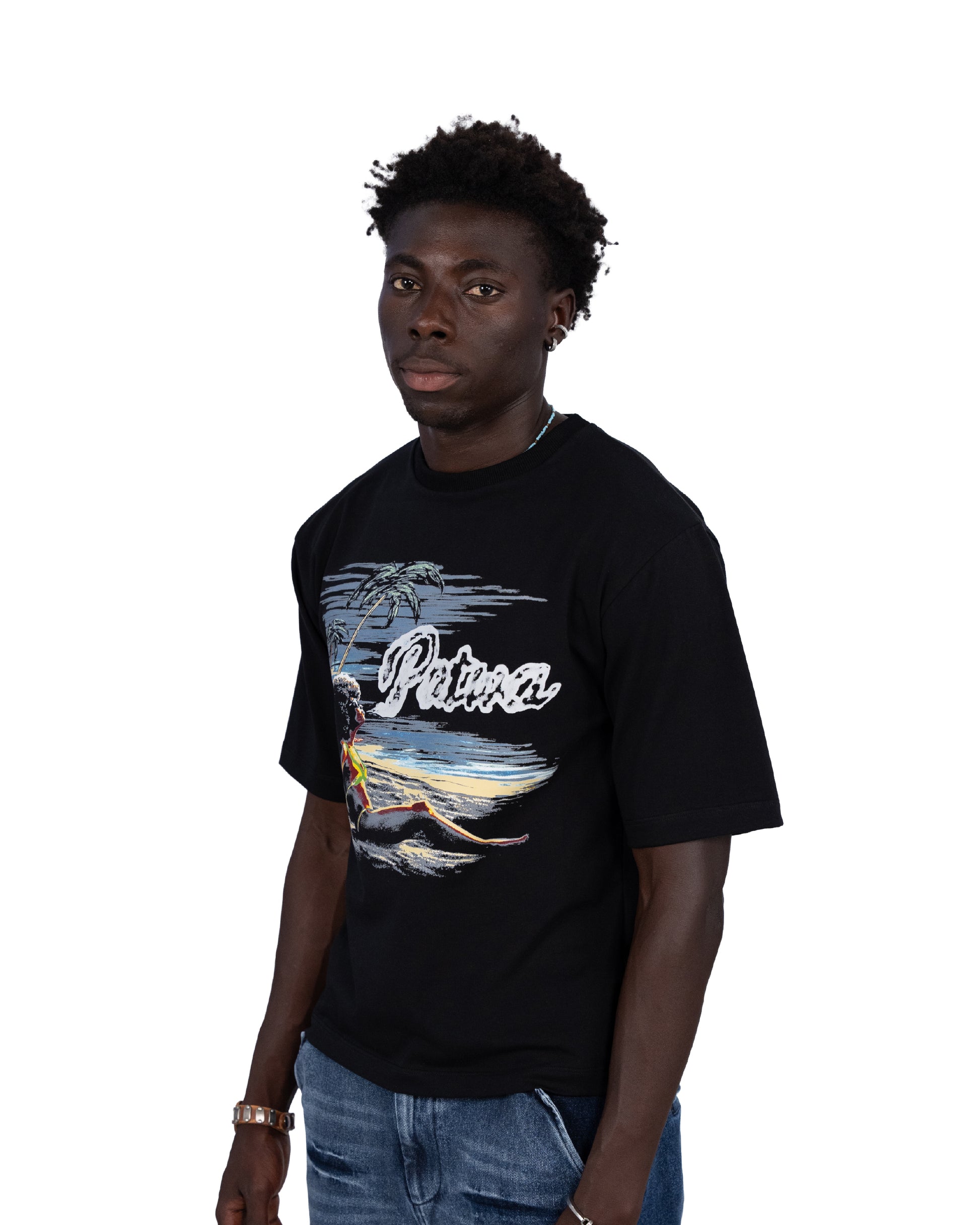 “Carribean” organic cotton boxy tee — Patwa SS26