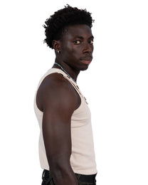 "coconut" cotton rib tank cream  — Patwa SS26