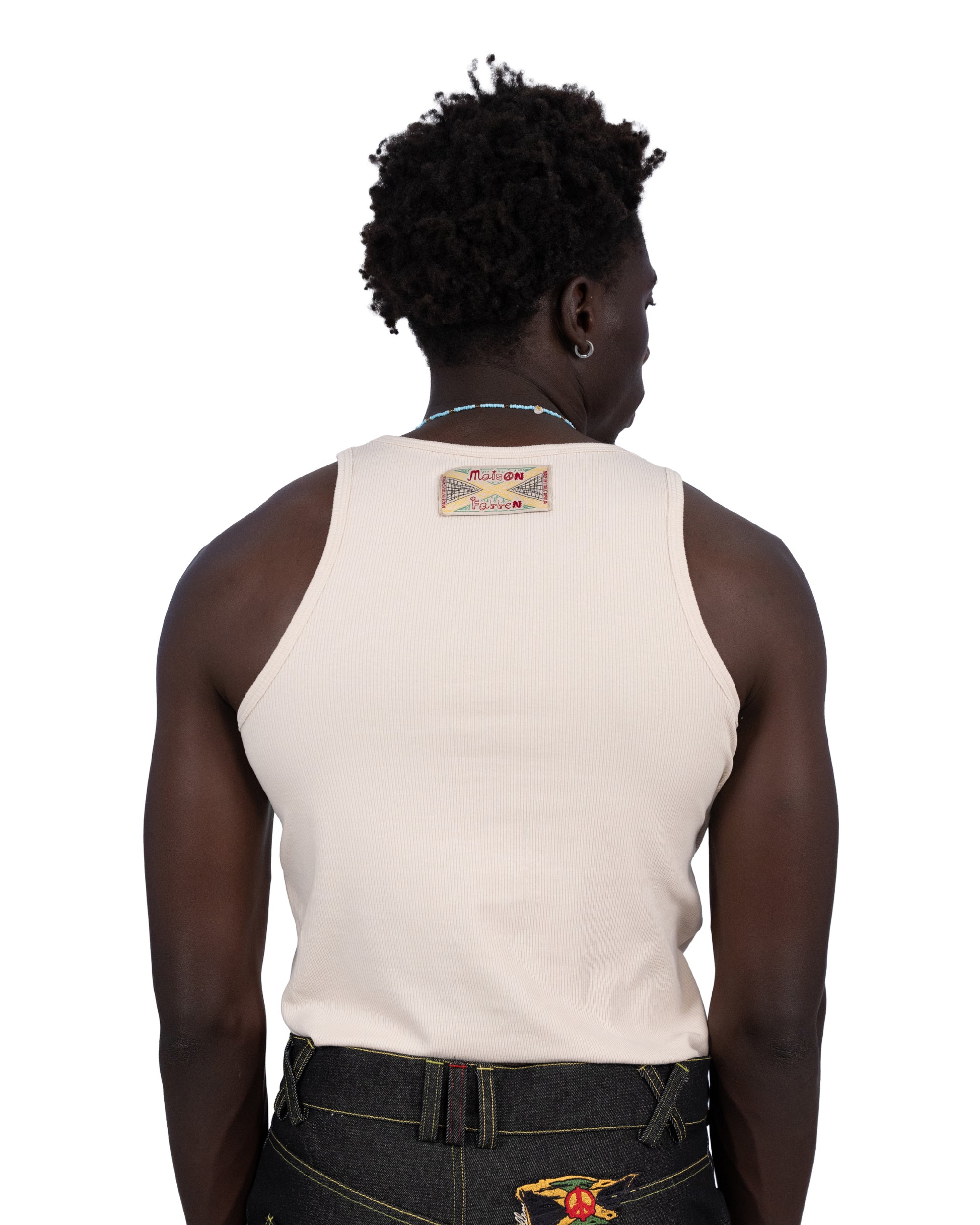 "coconut" cotton rib tank cream  — Patwa SS26