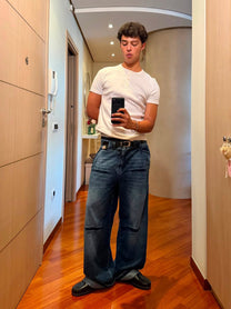“Follemente” vintage washed denim pants — 1969 Follemente