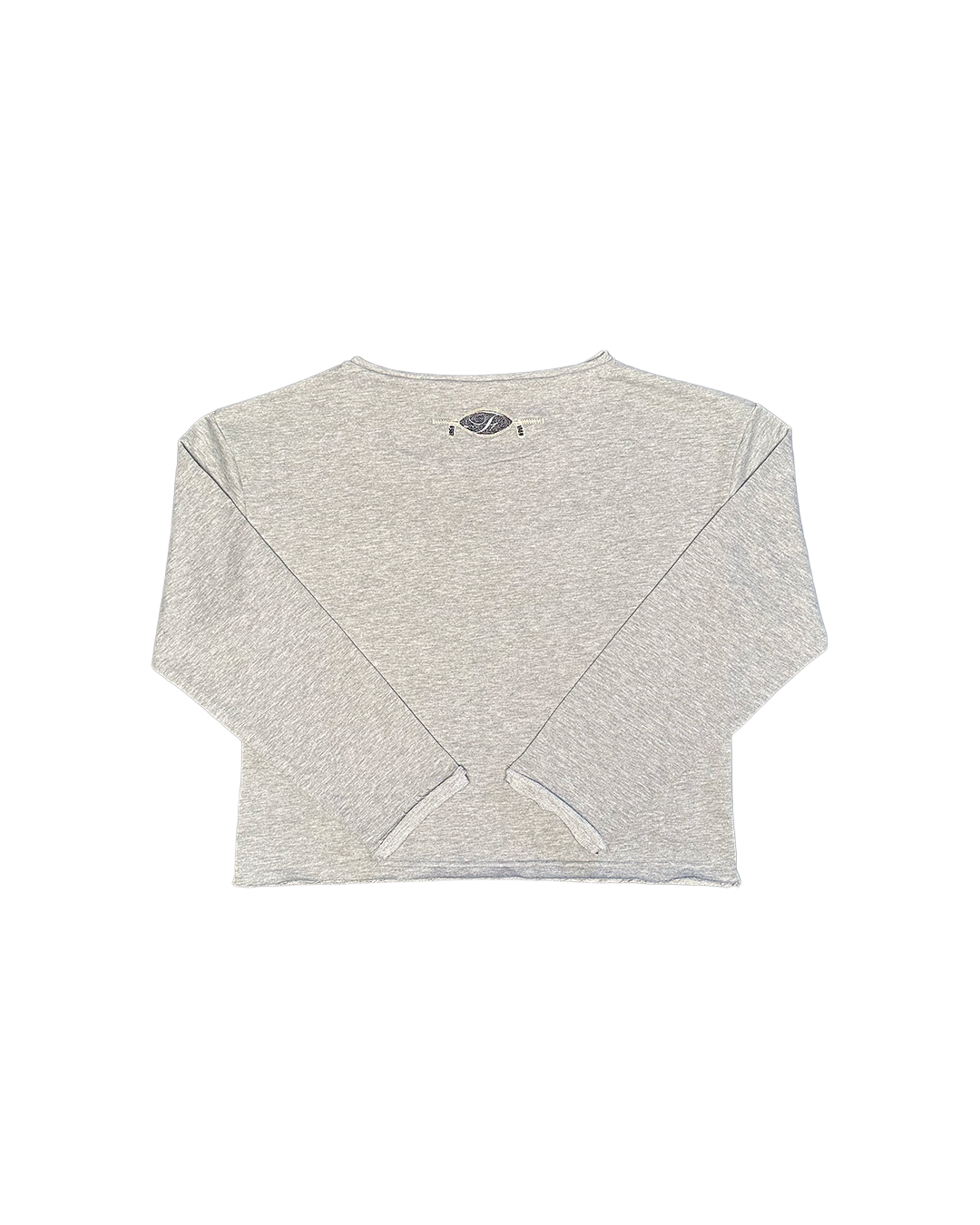 Gray long-sleeve shirt on a white background