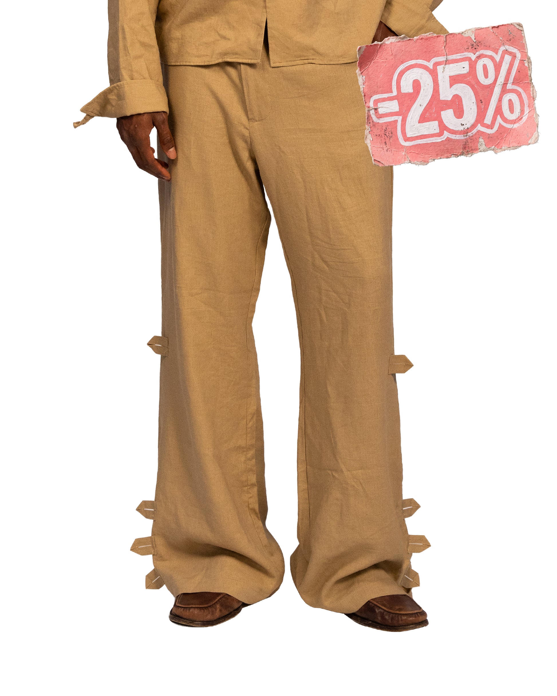 Coconut Linen Pants Sand — Patwa SS26