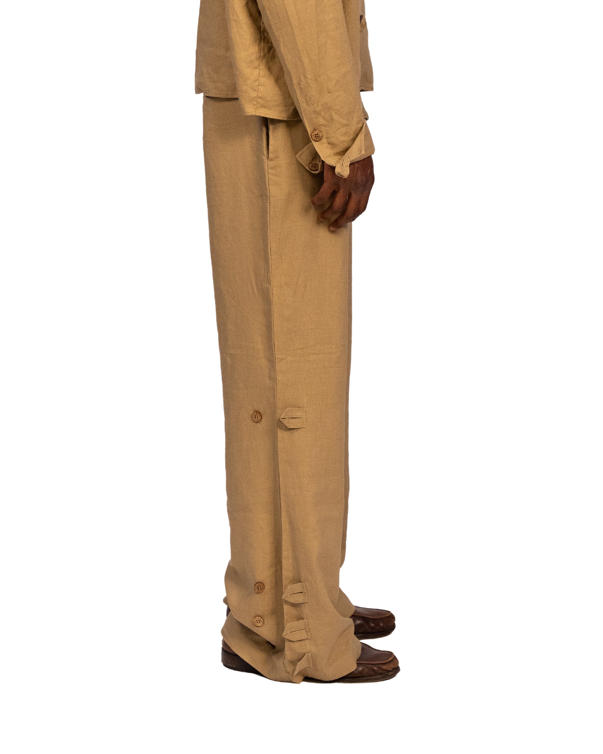 Coconut Linen Pants Sand — Patwa SS26