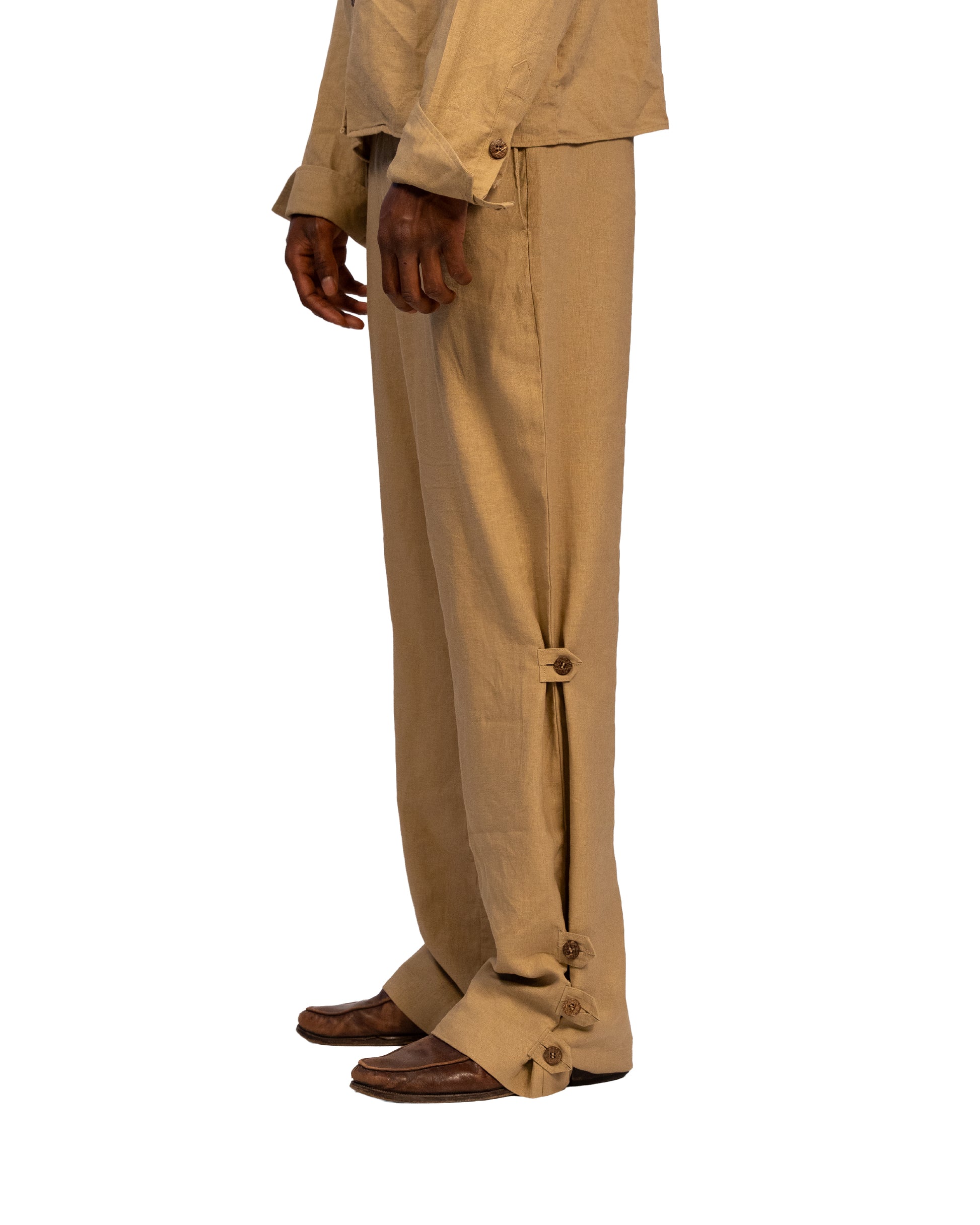 Coconut Linen Pants Sand — Patwa SS26