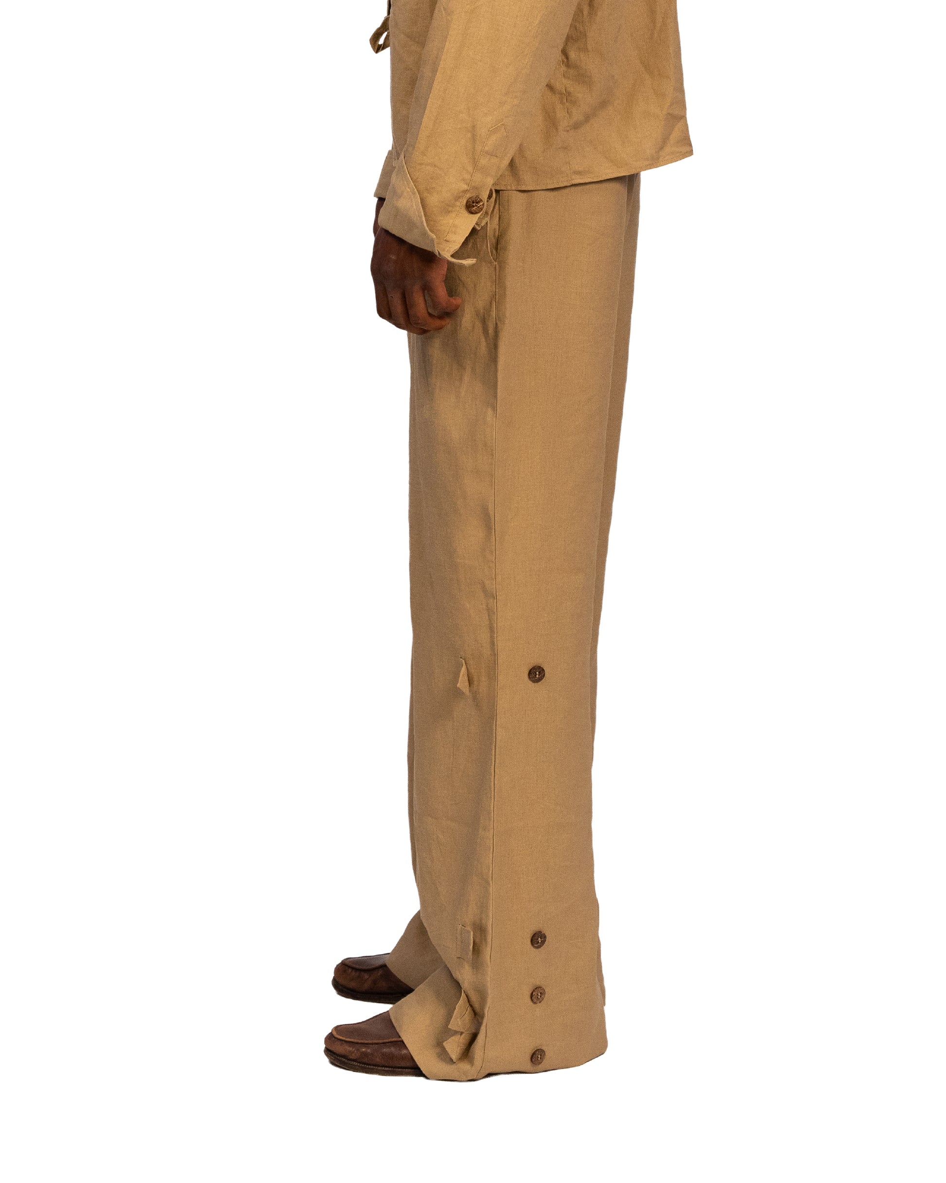 Coconut Linen Pants Sand — Patwa SS26