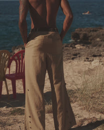 Coconut Linen Pants Sand — Patwa SS26