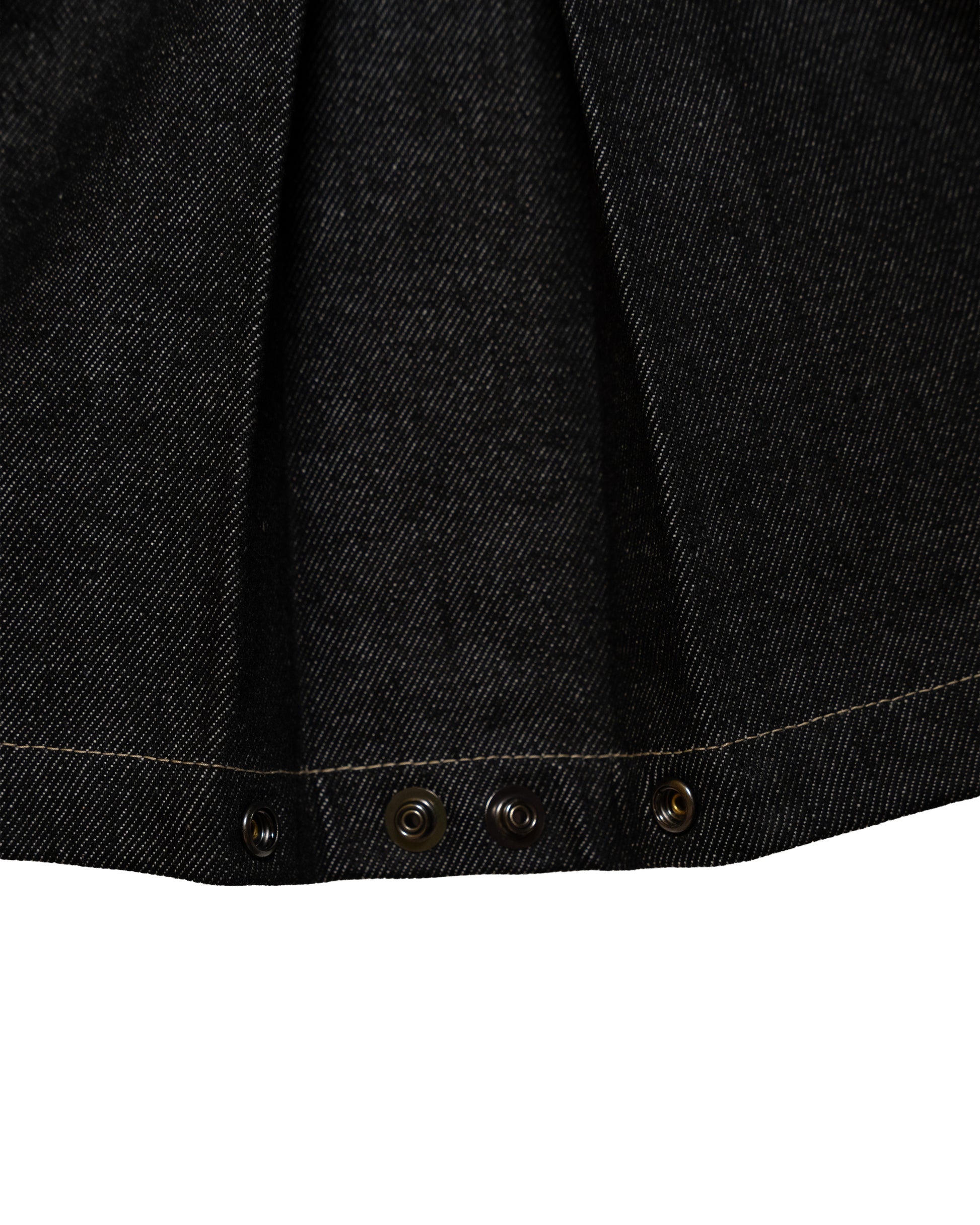 Sculpted Black Raw Denim Jeans — Follemente