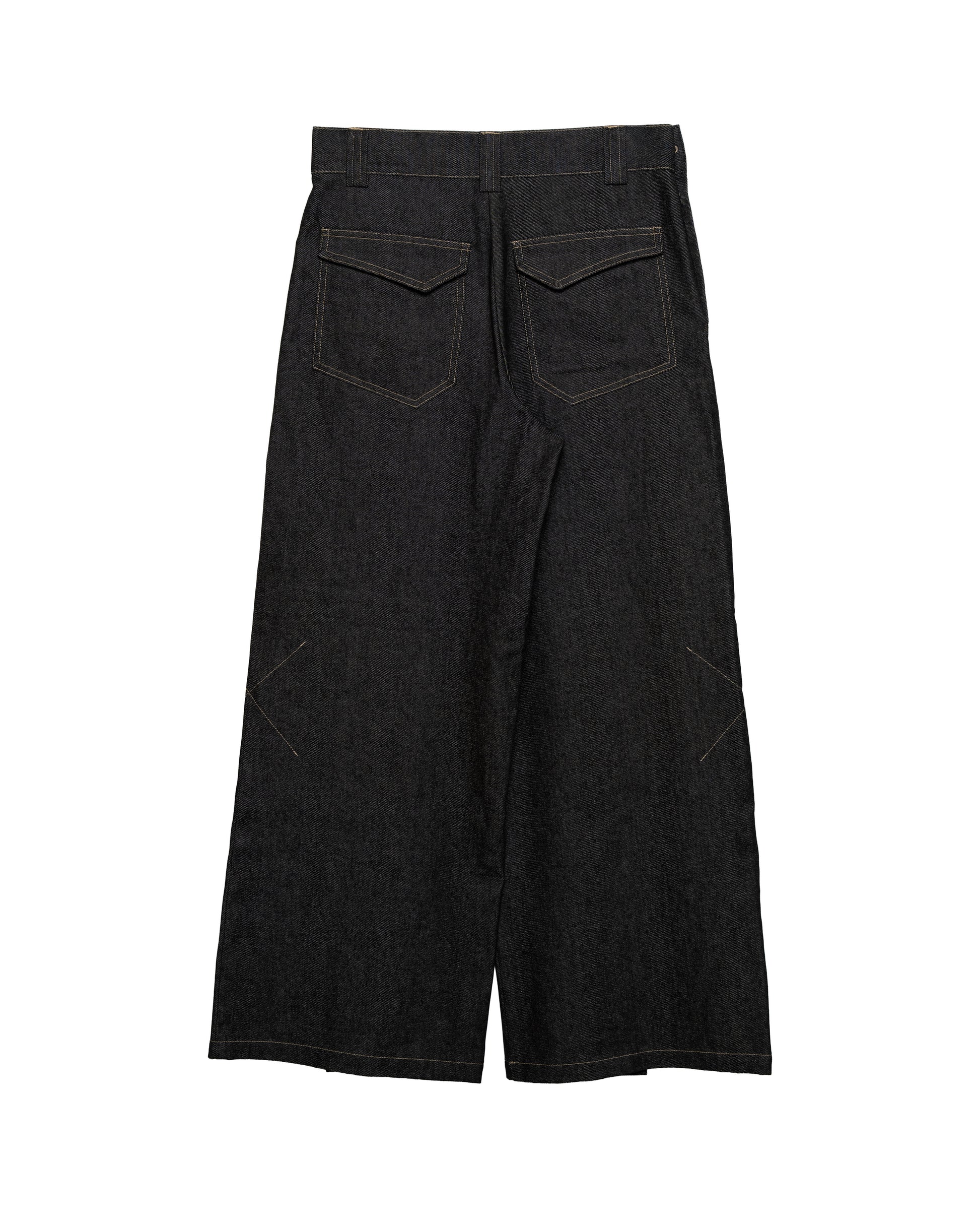 Sculpted Black Raw Denim Jeans — Follemente