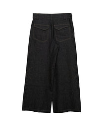 Sculpted Black Raw Denim Jeans — Follemente