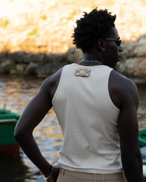 "coconut" cotton rib tank cream  — Patwa SS26