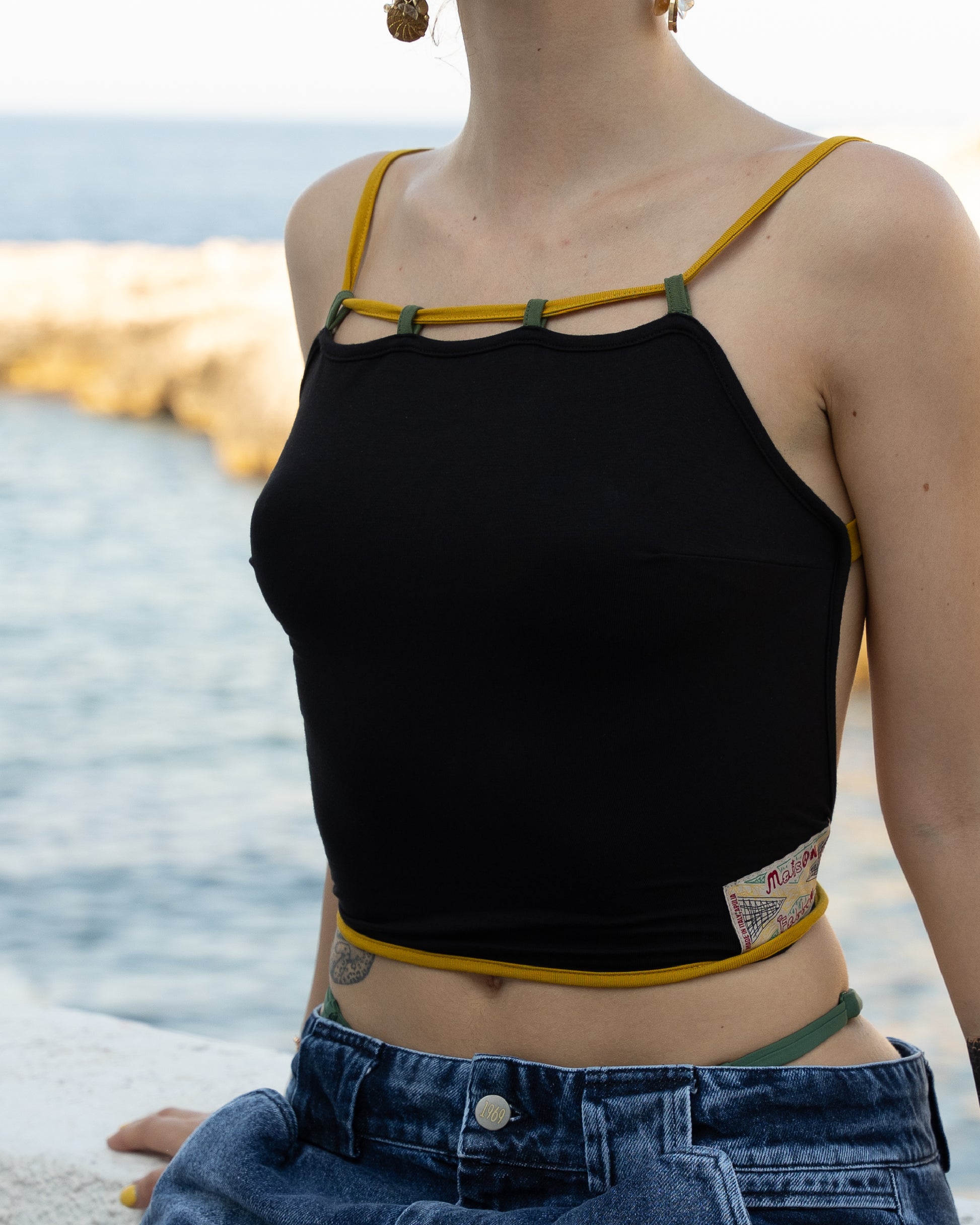 "Marè" bamboo laced top — Patwa SS26