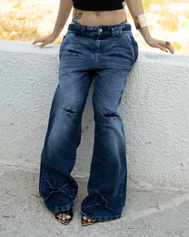 “Follemente” vintage washed denim pants — 1969 Follemente