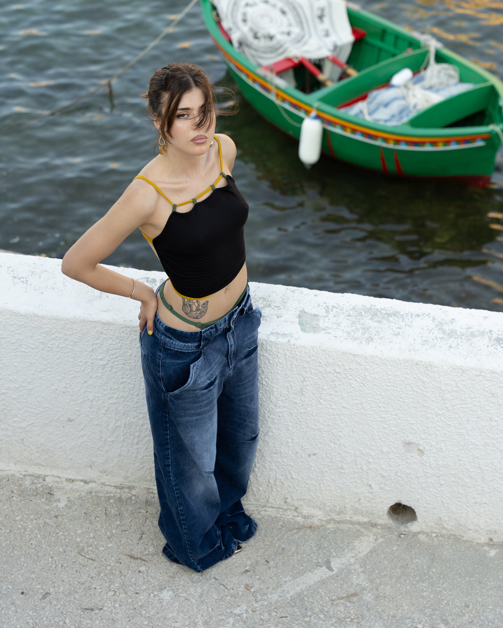 "Marè" bamboo laced top — Patwa SS26