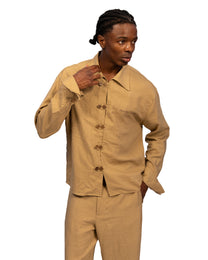 Coconut Linen Shirt Sand — Patwa SS26