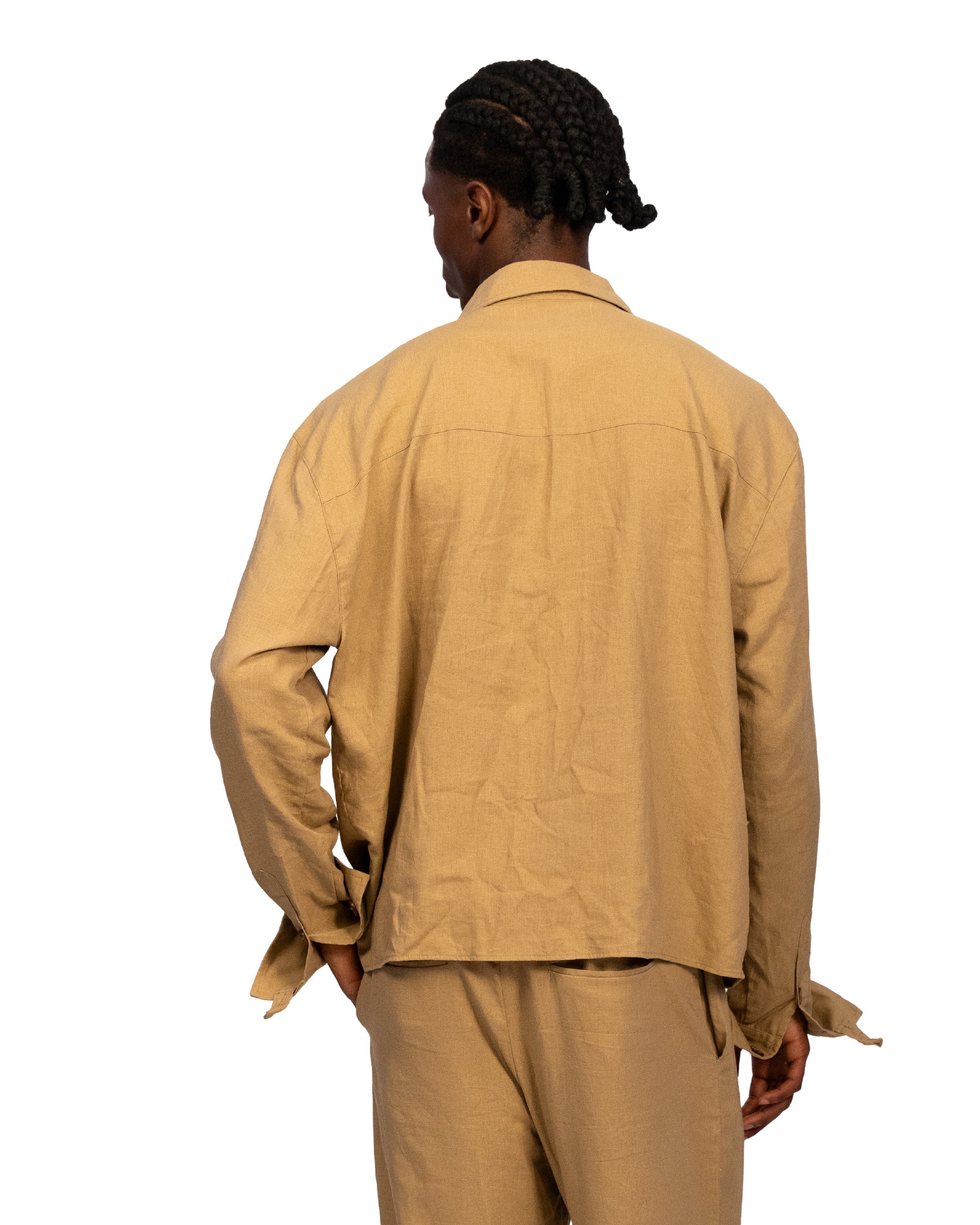 Coconut Linen Shirt Sand — Patwa SS26