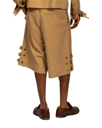 Coconut Linen Shorts Sand — Patwa SS26
