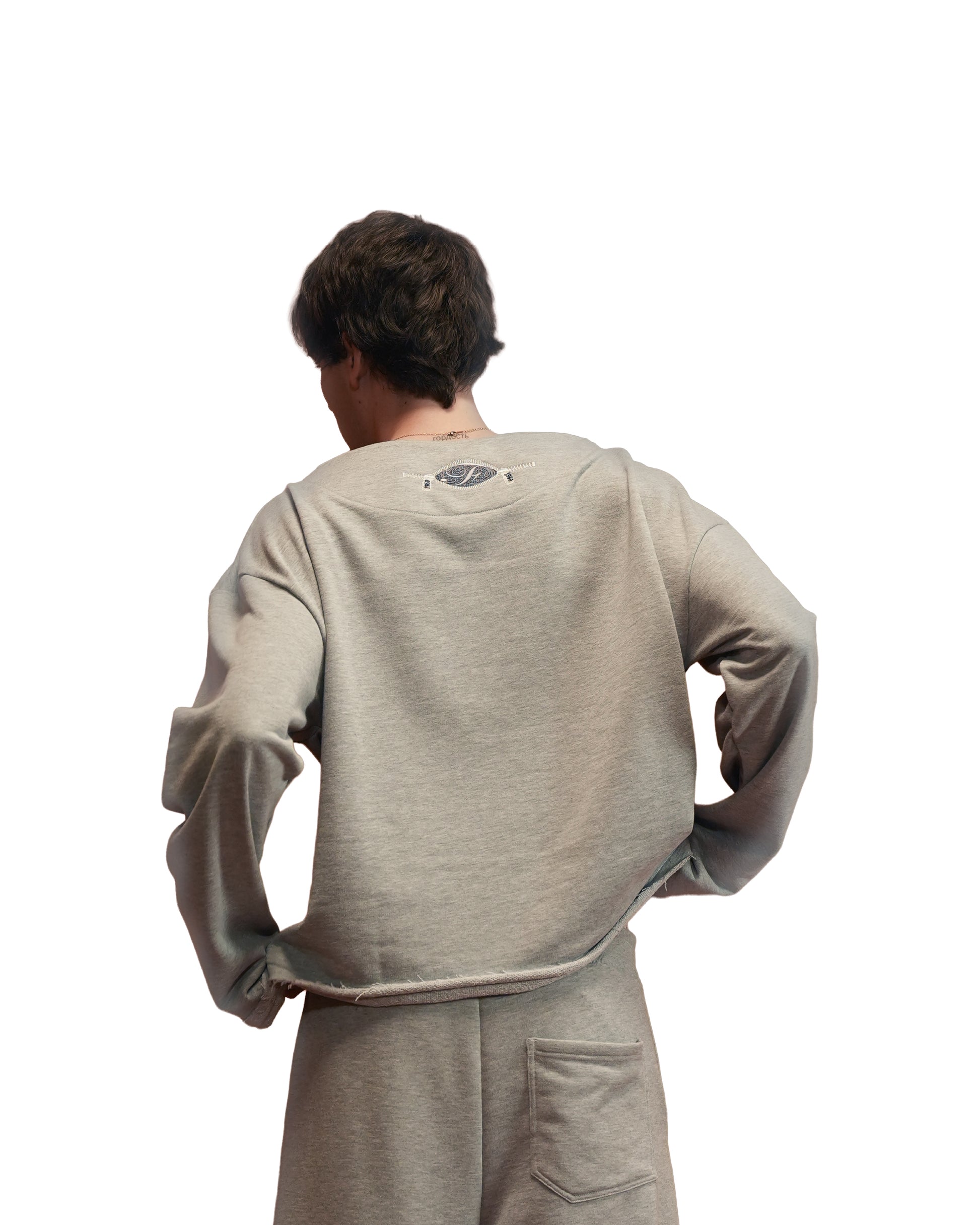 Cenere Sweatshirt — Organic Cotton Boat Neck