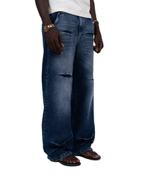 “Follemente” vintage washed denim pants — 1969 Follemente
