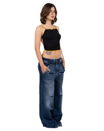 “Follemente” vintage washed denim pants — 1969 Follemente